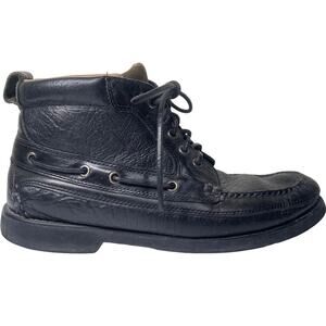 Vintage L.L. Bean Mens Black Leather Lace Up Chukka Boots El Salvador Heritage 9